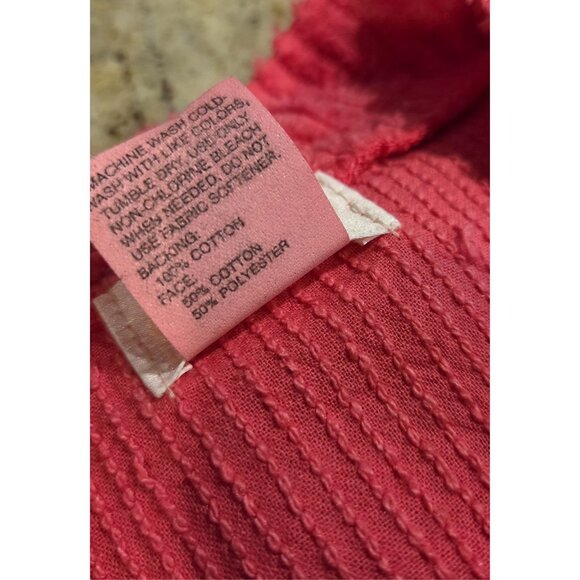 New! Pink Chenille Shirt Robe Adonna Plus Size 3X Leisurewear Button Pockets - Picture 11 of 16